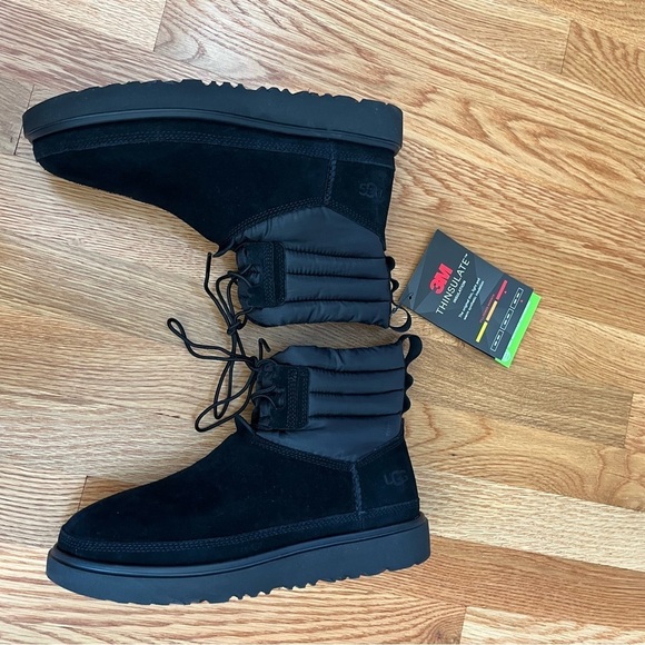 Ugg Classic Mini Lace-Up Weather Boot Size 8 NWT No Collar